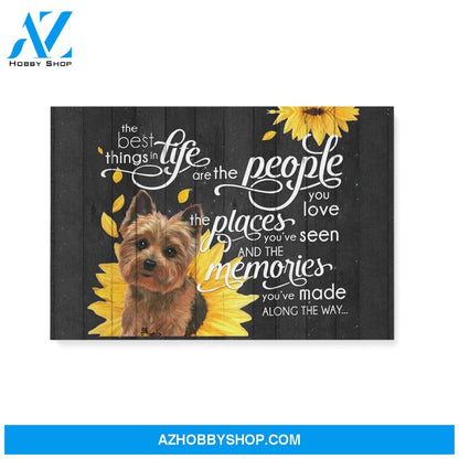 Yorkie, the best things in life are - Matte Canvas (1.25"), gift for dog lover, gift for yorkie lover, gift for yorkie mom