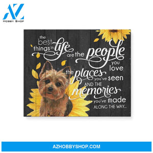 Yorkie, the best things in life are - Matte Canvas (1.25"), gift for dog lover, gift for yorkie lover, gift for yorkie mom