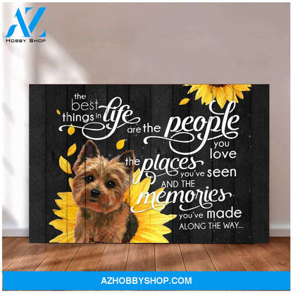 Yorkie, the best things in life are - Matte Canvas (1.25"), gift for dog lover, gift for yorkie lover, gift for yorkie mom