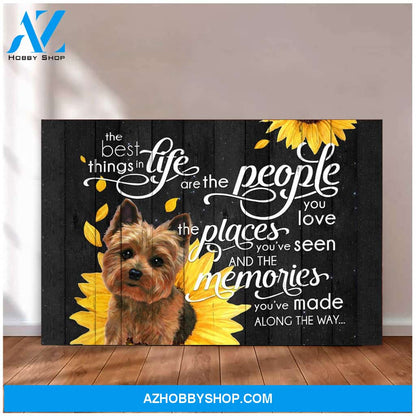 Yorkie, the best things in life are - Matte Canvas (1.25"), gift for dog lover, gift for yorkie lover, gift for yorkie mom