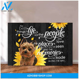 Yorkie, the best things in life are - Matte Canvas (1.25"), gift for dog lover, gift for yorkie lover, gift for yorkie mom