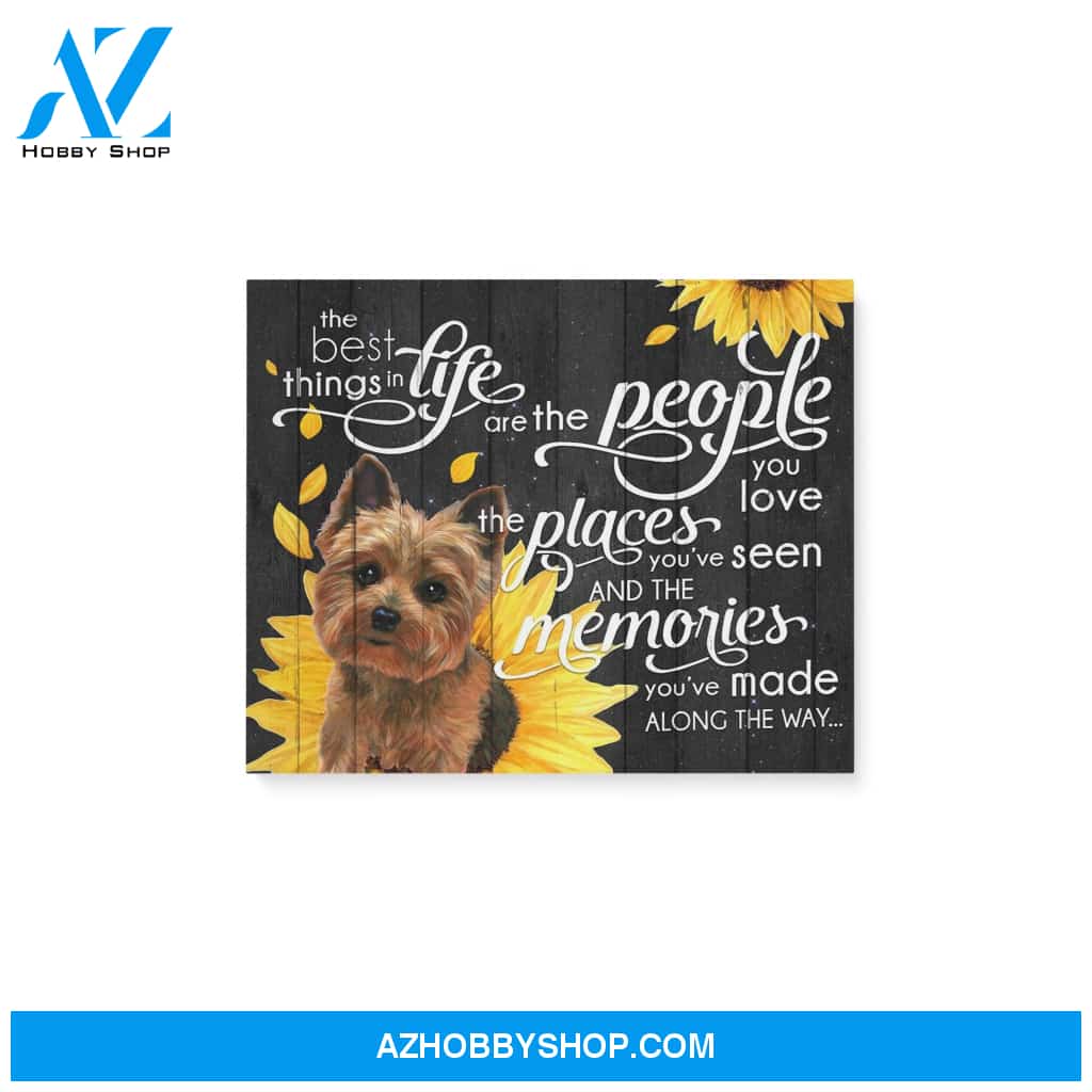 Yorkie, the best things in life are - Matte Canvas (1.25"), gift for dog lover, gift for yorkie lover, gift for yorkie mom