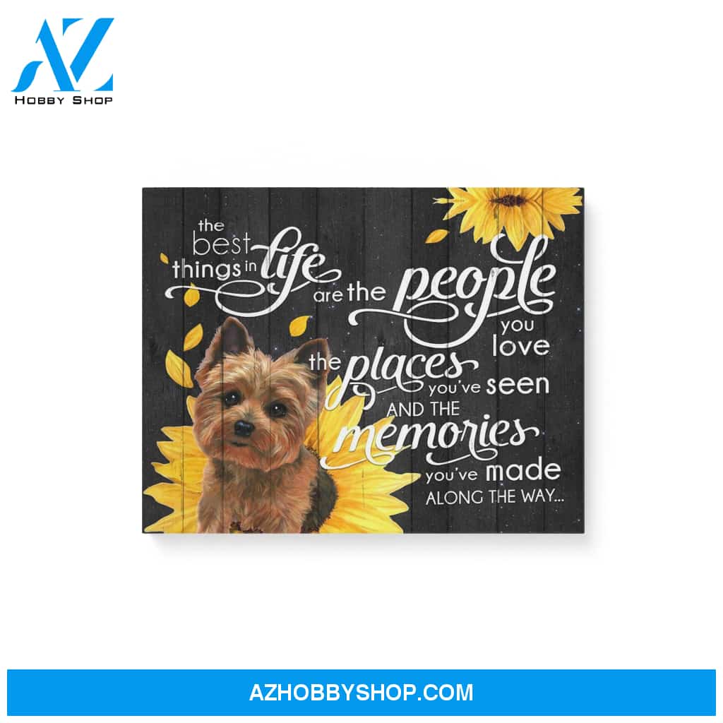 Yorkie, the best things in life are - Matte Canvas (1.25"), gift for dog lover, gift for yorkie lover, gift for yorkie mom