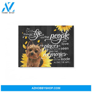 Yorkie, the best things in life are - Matte Canvas (1.25"), gift for dog lover, gift for yorkie lover, gift for yorkie mom