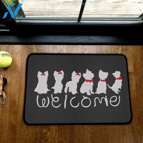 Yorkie Welcome Door Mat