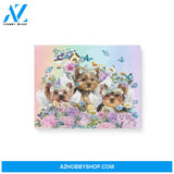 Yorkies in heaven - Matte Canvas (1.25"), gift for yorkie lover, gift for dog lover, gift for who loss yorkie