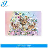 Yorkies in heaven - Matte Canvas (1.25"), gift for yorkie lover, gift for dog lover, gift for who loss yorkie