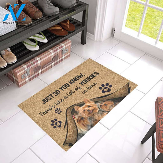 Yorkshire Dog Easy Clean Welcome DoorMat | Felt And Rubber | 40x60 cm | 45x75 cm | 60x90 cm | Colorful | DO1389