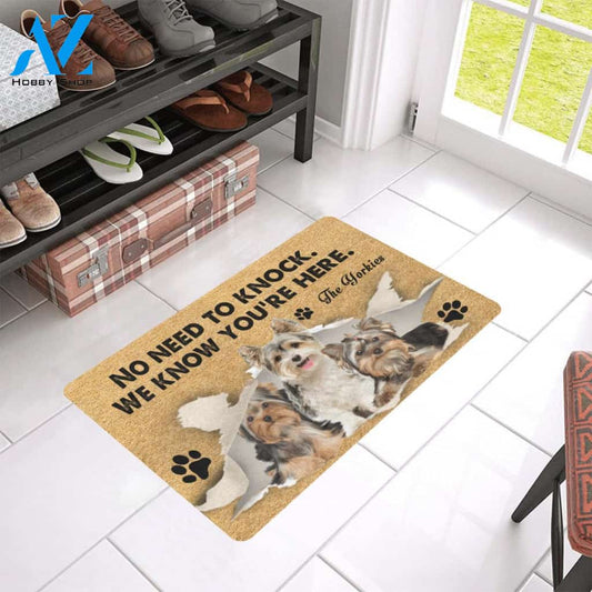 Yorkshire Dog Easy Clean Welcome DoorMat | Felt And Rubber | 40x60 cm | 45x75 cm | 60x90 cm | Colorful | DO1365