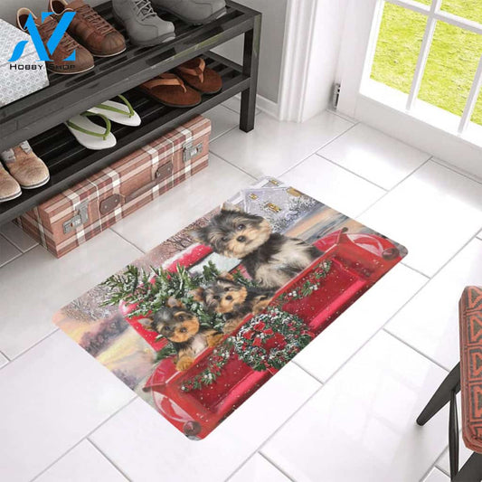 Yorkshire Dog Merry Christmas Indoor And Outdoor Doormat Welcome Mat Housewarming Gift Home Decor Funny Doormat Gift For Dog Lovers Gift Idea For Christmas