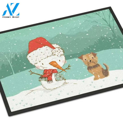 Yorkshire Dog Snowman Doormat Welcome Mat Housewarming Gift Home Decor Funny Doormat Gift Idea For Friend Happy Winter Gift Ideas