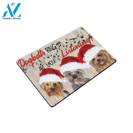 Yorkshire Dogbells Ring Are You Listening Doormat Indoor And Outdoor Mat Entrance Rug Sweet Home Decor Housewarming Gift Gift For Friend Family Stem Feminist