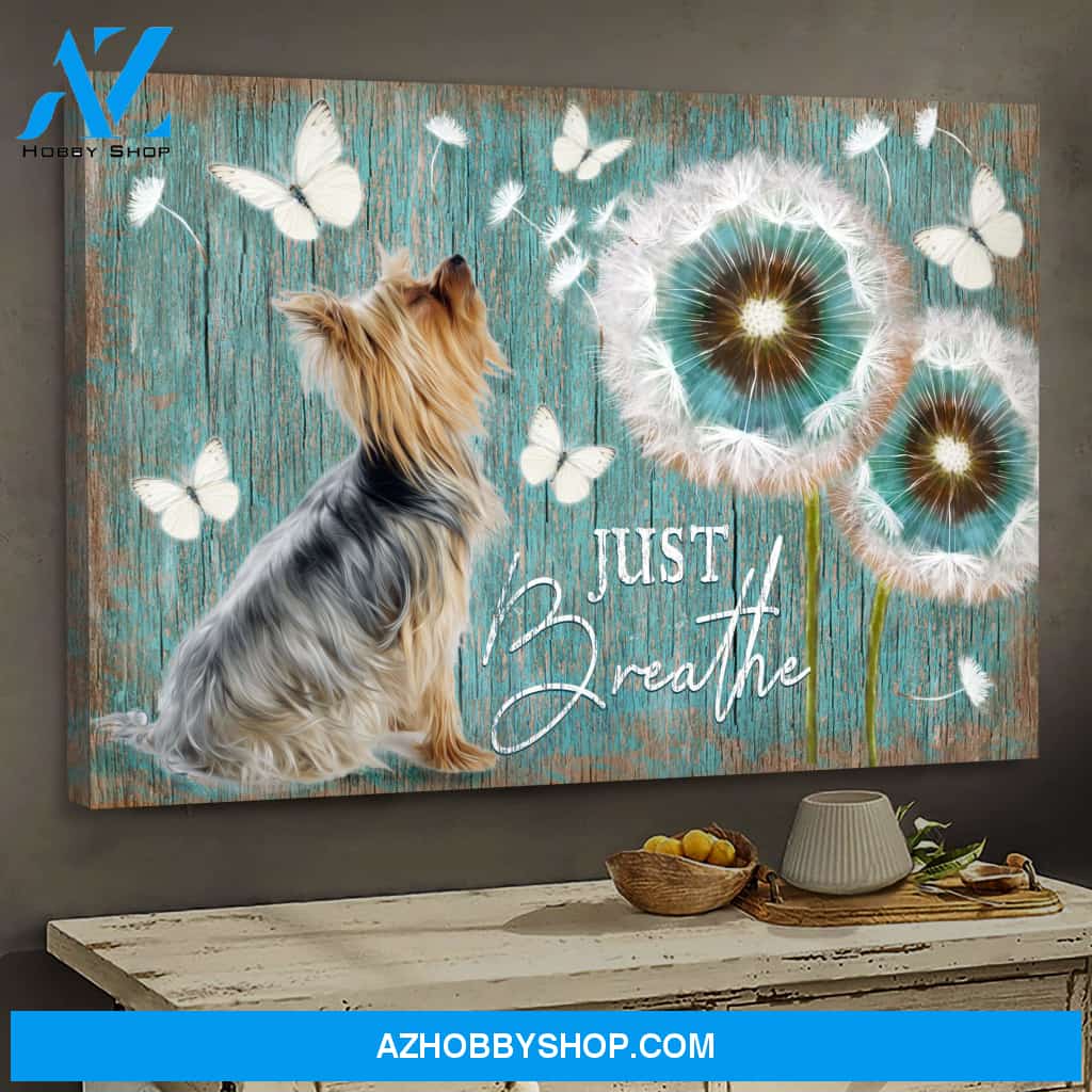 Yorkshire Terrier - Dandelion - Just breath - Dog Landscape Canvas Prints, Wall Art