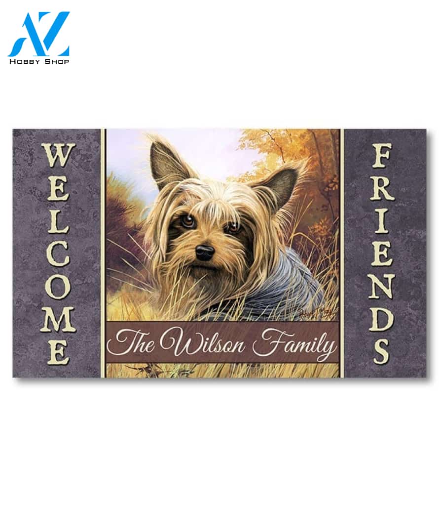 Yorkshire Terrier Field Personalized Doormat - 18" x 30"