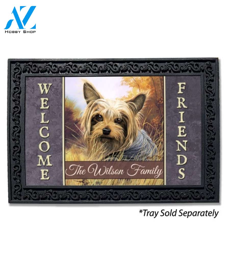 Yorkshire Terrier Field Personalized Doormat - 18" x 30"
