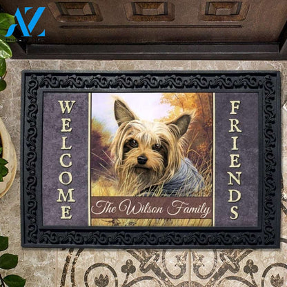Yorkshire Terrier Field Personalized Doormat - 18" x 30"