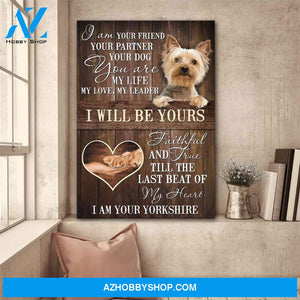 Yorkshire Terrier - I will be yours Dog Portrait Canvas Prints, Wall Art
