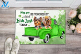 Yorkshire Terrier Irish Luck Today Doormat | Welcome Mat | House Warming Gift
