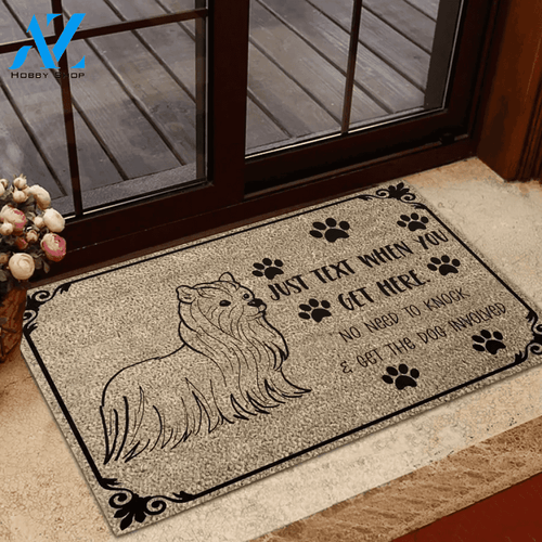 Yorkshire Terrier No Need To Get The Dog Involved Rubber Base Doormat