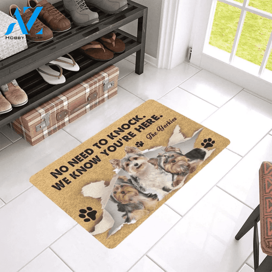 Yorkshire Terrier No Need To Knock Doormat