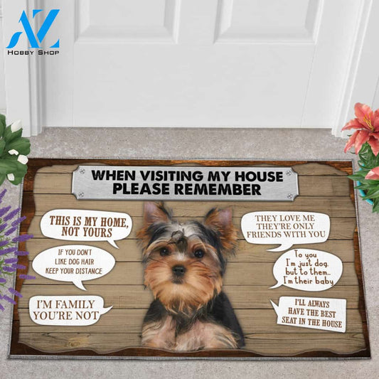 Yorkshire Terrier Please Remember Funny Indoor And Outdoor Doormat Warm House Gift Welcome Mat Gift For Dog Lovers