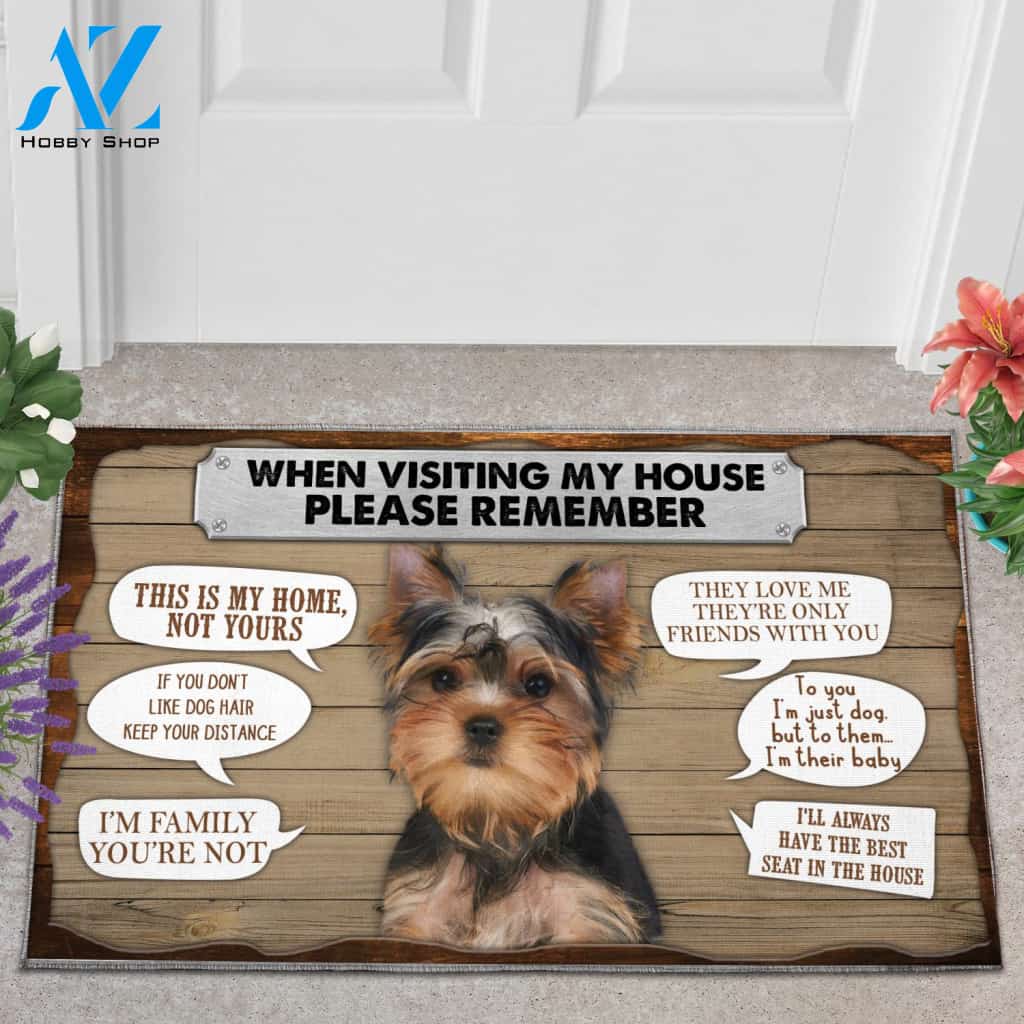 Yorkshire Terrier Please Remember Funny Indoor And Outdoor Doormat Warm House Gift Welcome Mat Gift For Dog Lovers