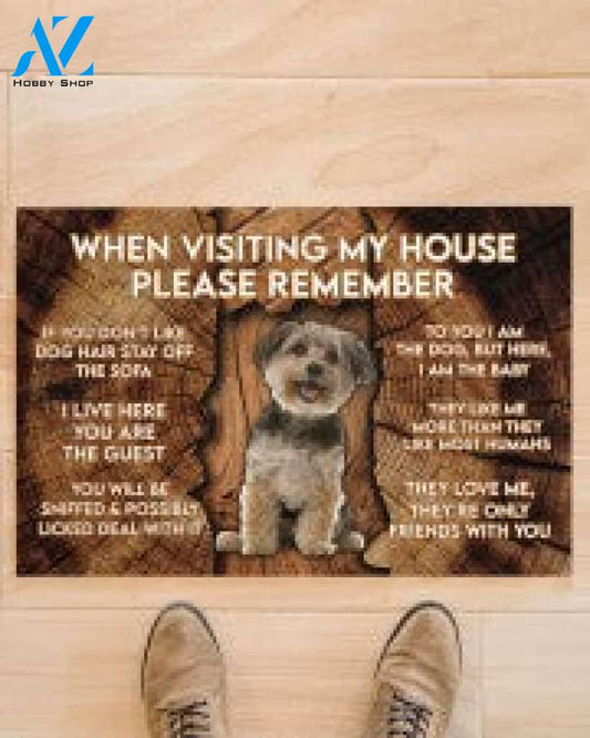 Yorkshire Terrier When Visiting House Please Remember Doormat