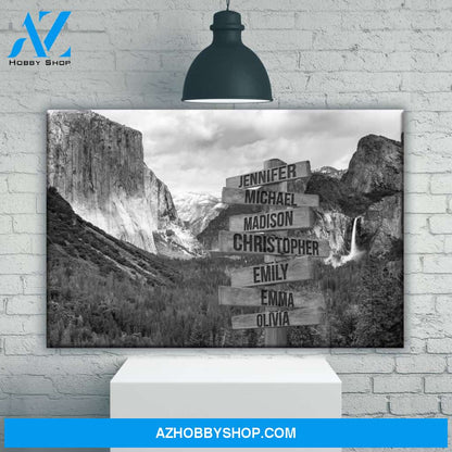 Yosemite Multi-Names Premium Canvas