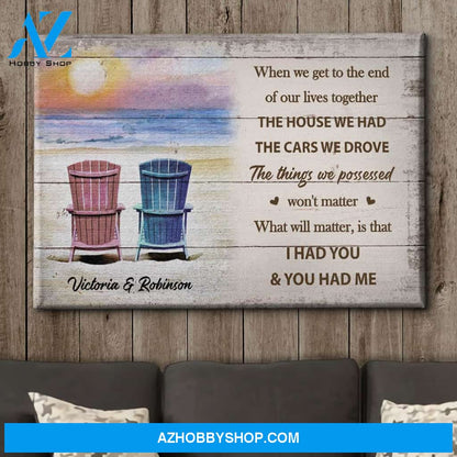 You And I - Personalized Custom Name Canvas