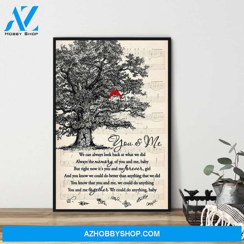 You And Me Lyrics Canvas Wall Art Gift Ideas For Friends