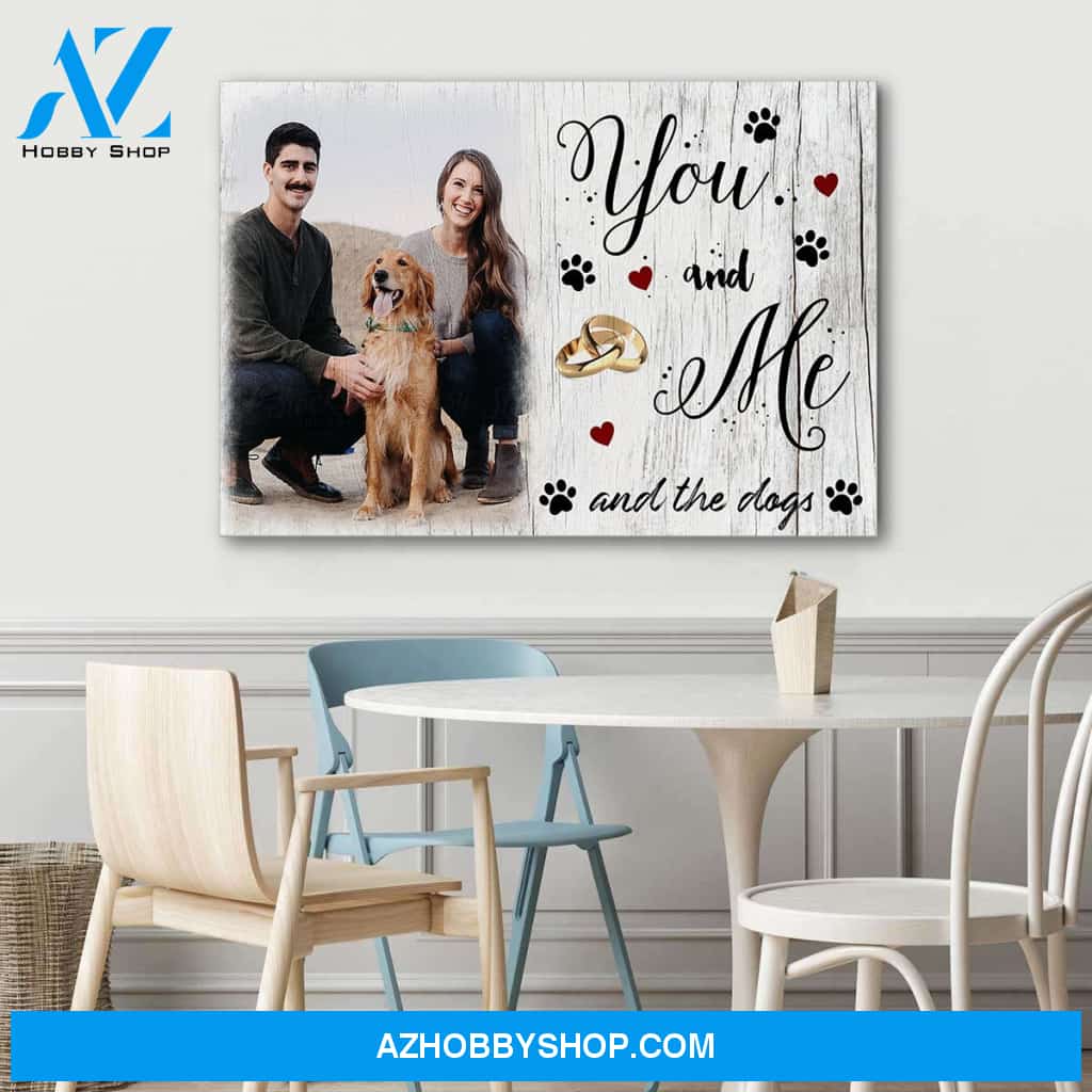 You and me and the dog - personalized canvas