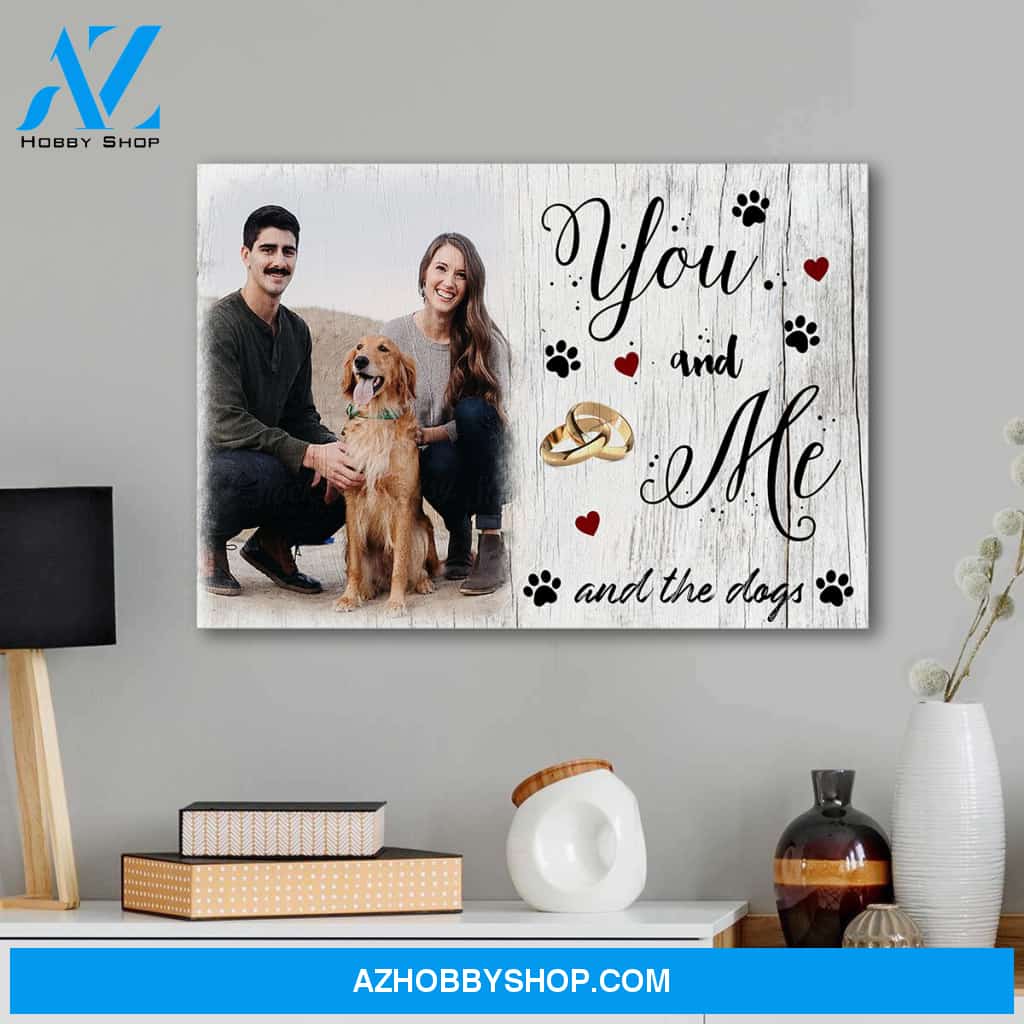 You and me and the dog - personalized canvas