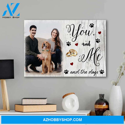You and me and the dog - personalized canvas