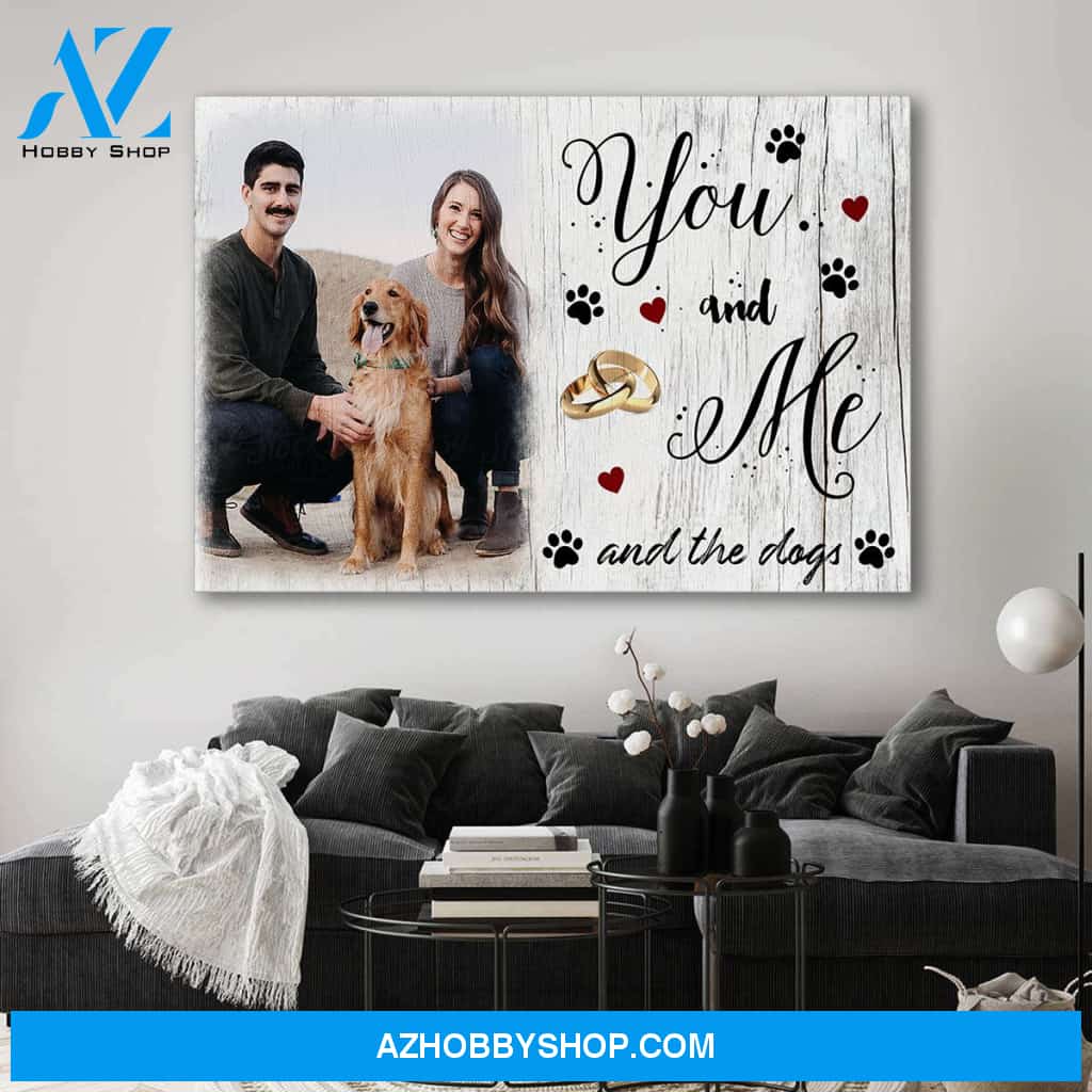 You and me and the dog - personalized canvas