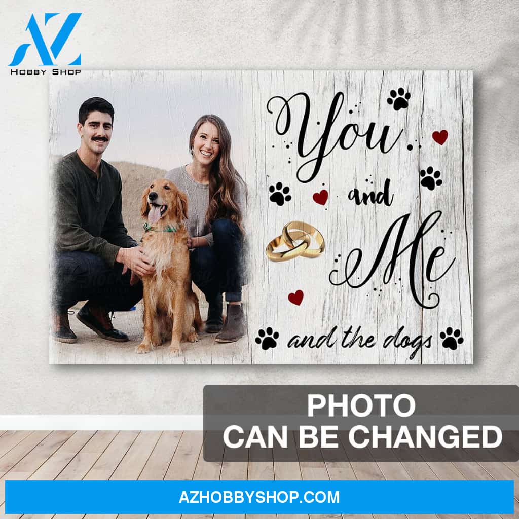 You and me and the dog - personalized canvas