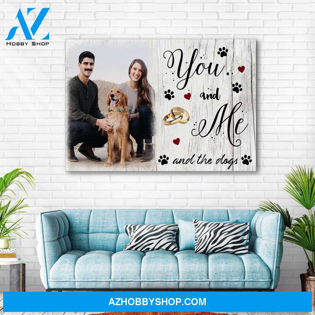 You and me and the dog - personalized canvas