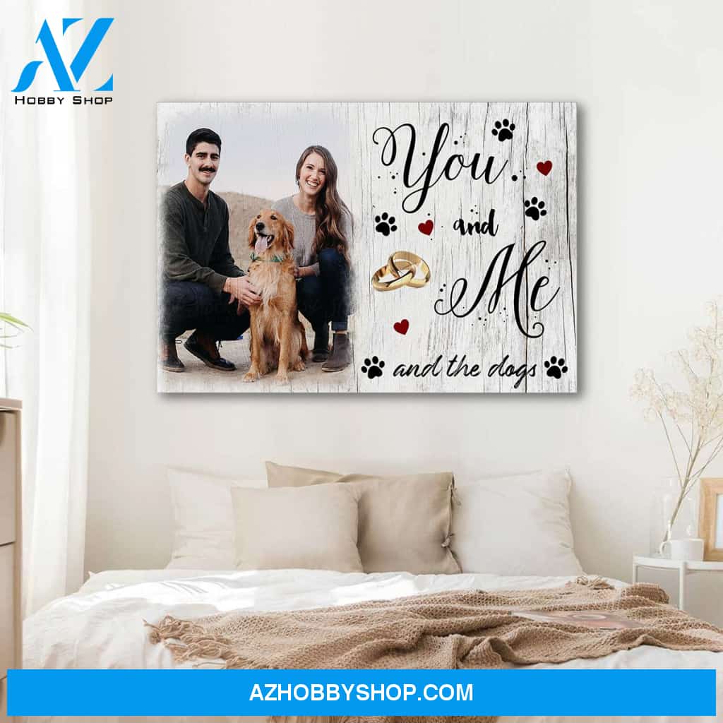 You and me and the dog - personalized canvas