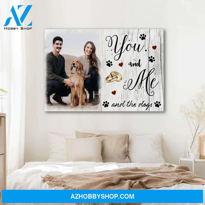 You and me and the dog - personalized canvas
