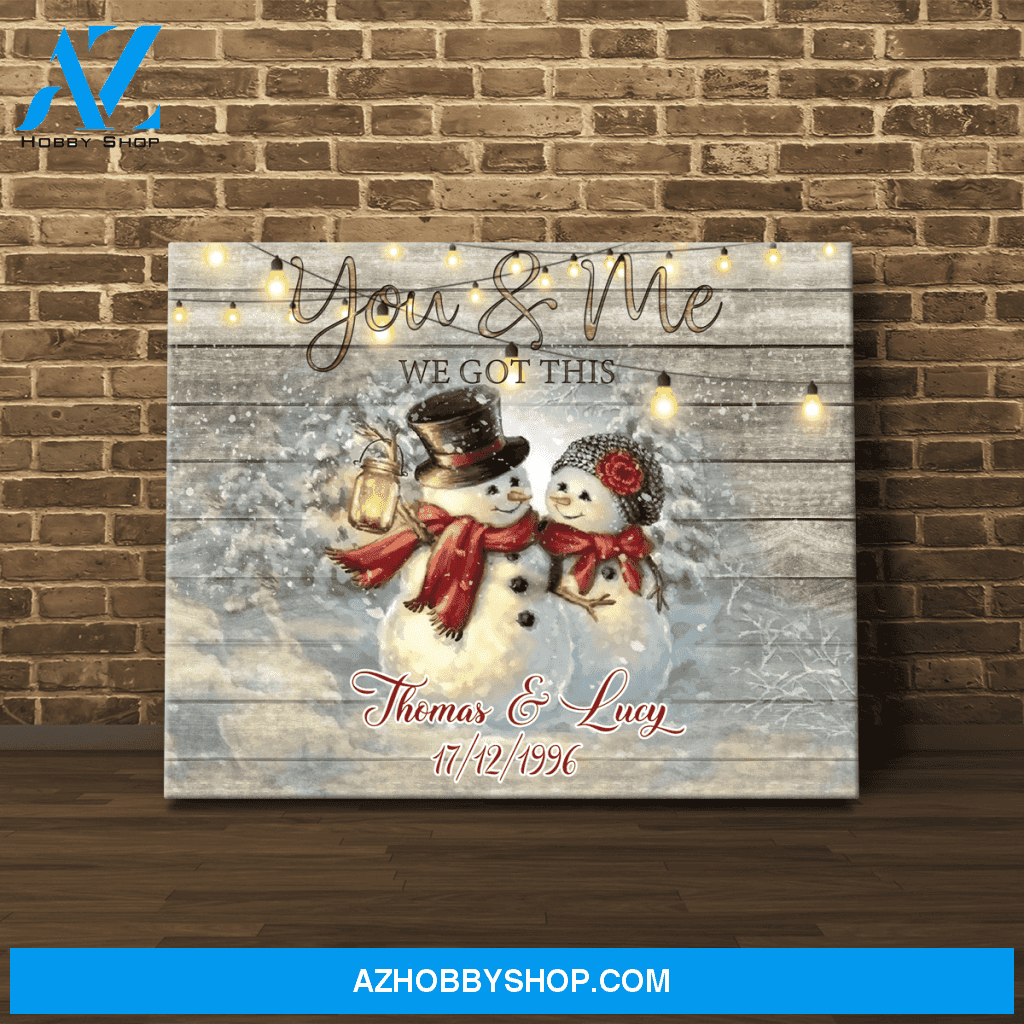 Personalized Canvas, You And Me We Got This Canvas Wall Art
