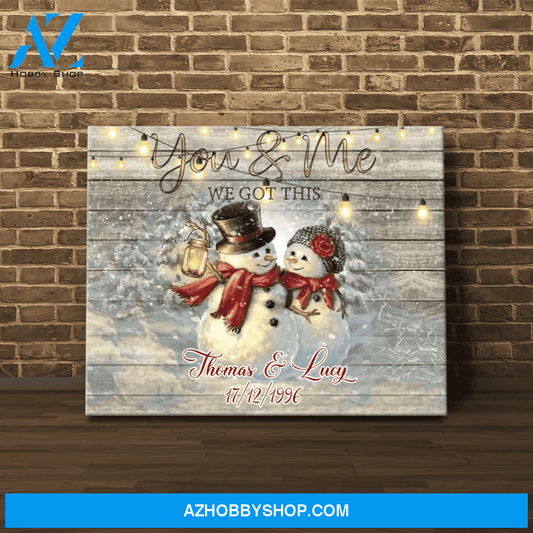 Personalized Canvas, You And Me We Got This Canvas Wall Art