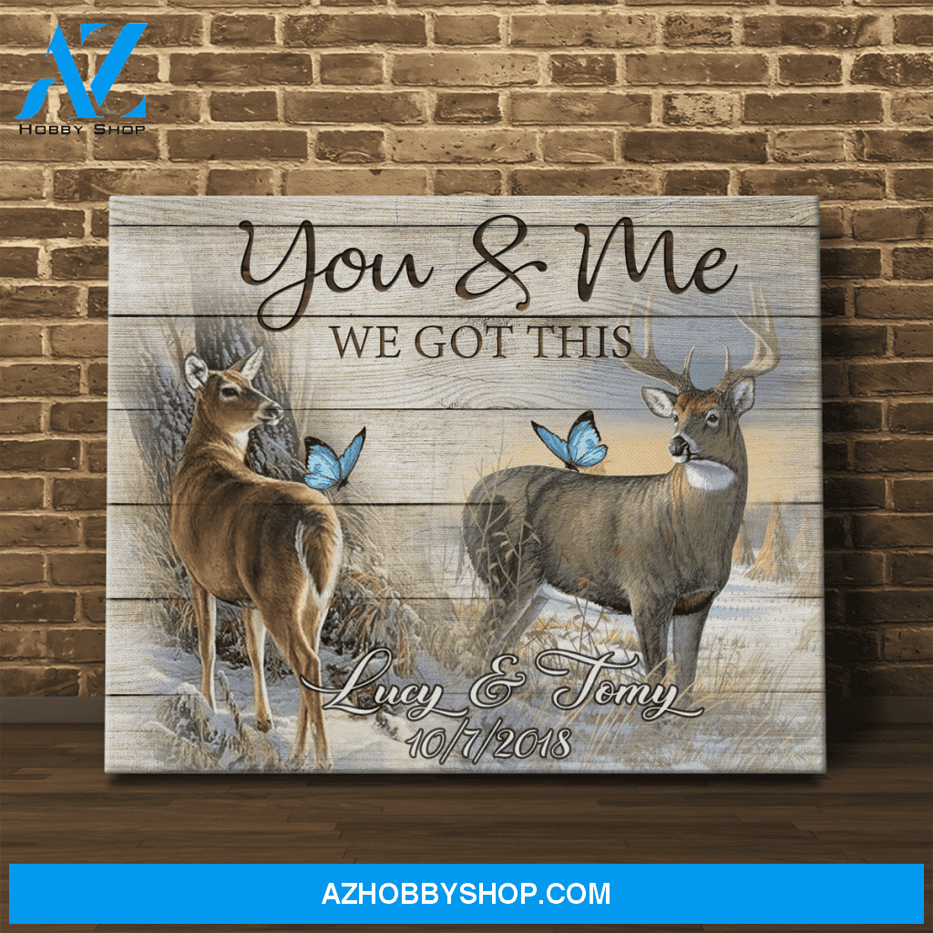 Personalized Canvas, You And Me We Got This Canvas Wall Art, Wall Art Prints Gift Ideas For Friends