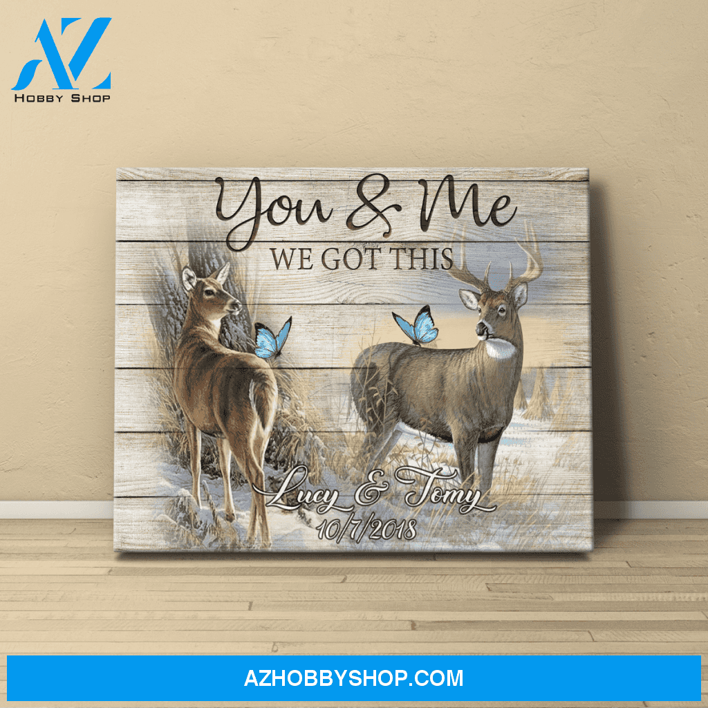 Personalized Canvas, You And Me We Got This Canvas Wall Art, Wall Art Prints Gift Ideas For Friends