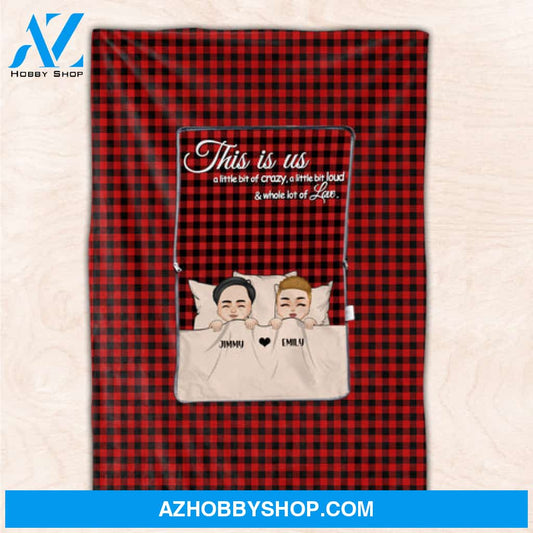 You And Me We Got This, Chibi Couple - Personalized 2 In 1 Pillow Blanket - Gift For Couple