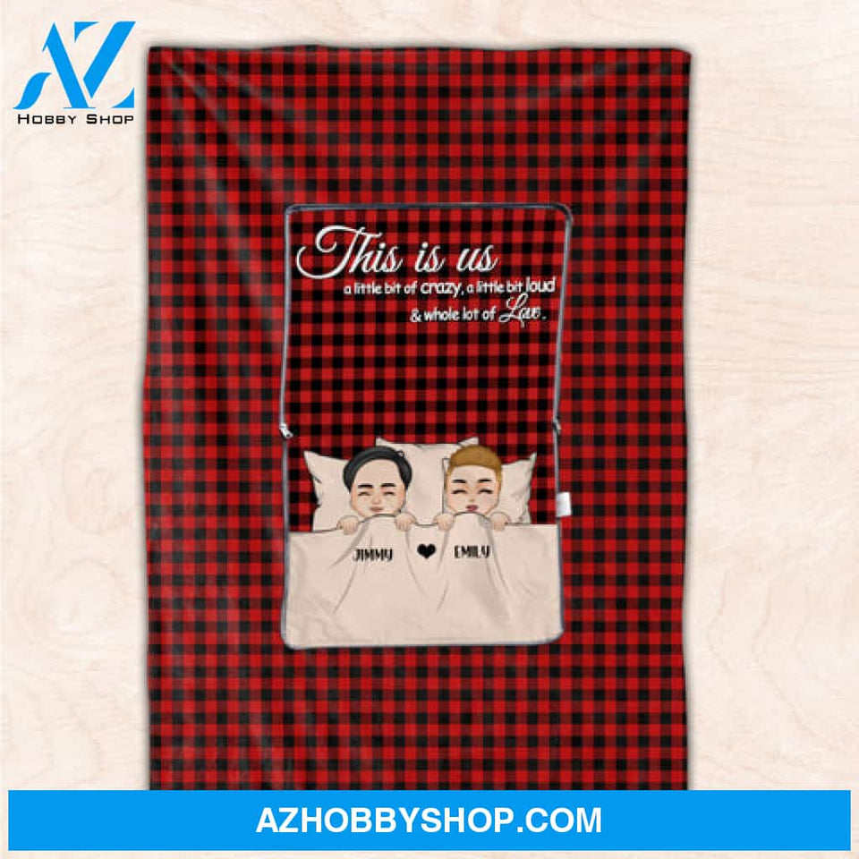 You And Me We Got This, Chibi Couple - Personalized 2 In 1 Pillow Blanket - Gift For Couple