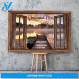 You and me we got this lake dock - Personalized Canvas
