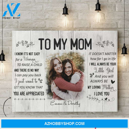 Personalized Photo Canvas, You Are Appreciated Canvas Wall Art Gifts for mom, Mothers Day Gifts