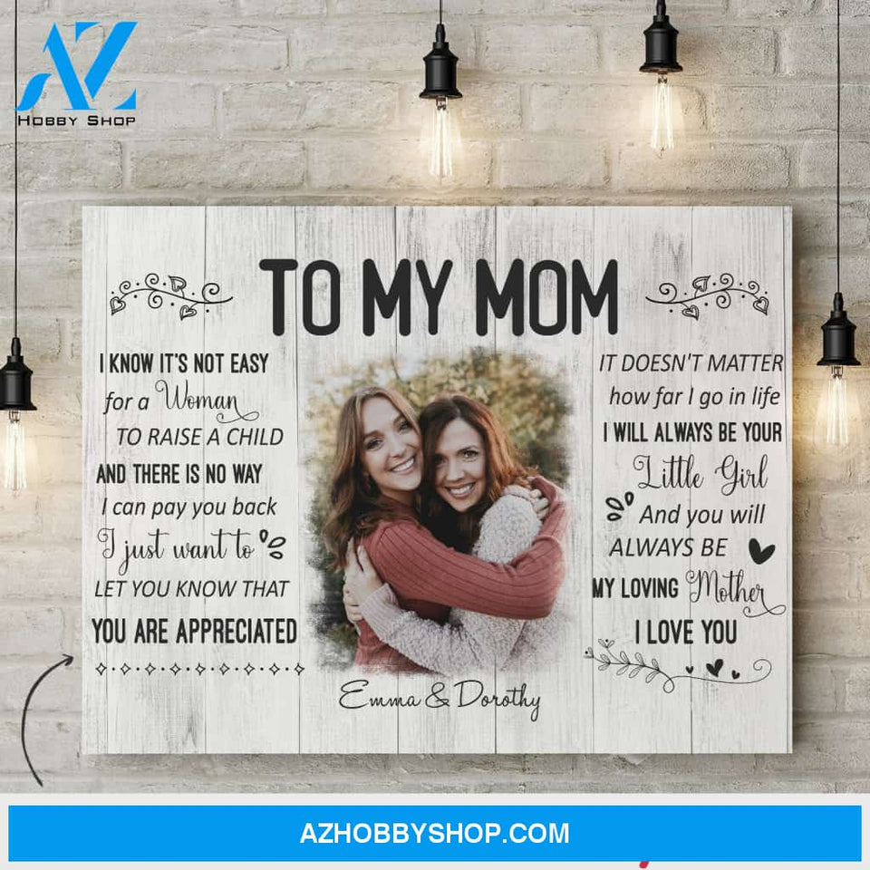 Personalized Photo Canvas, You Are Appreciated Canvas Wall Art Gifts for mom, Mothers Day Gifts