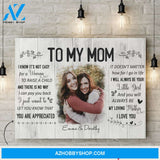 Personalized Photo Canvas, You Are Appreciated Canvas Wall Art Gifts for mom, Mothers Day Gifts
