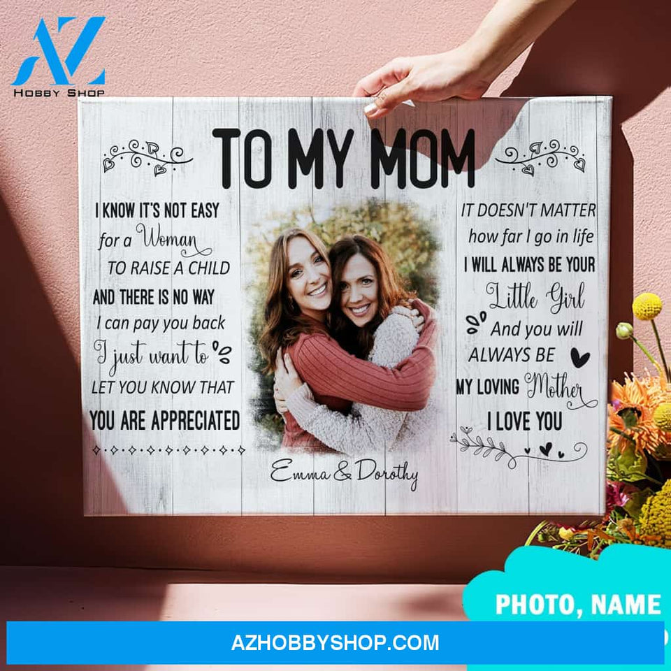 Personalized Photo Canvas, You Are Appreciated Canvas Wall Art Gifts for mom, Mothers Day Gifts