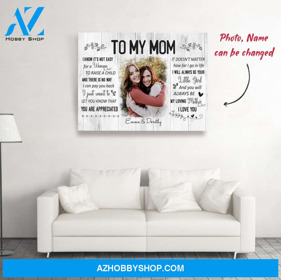 Personalized Photo Canvas, You Are Appreciated Canvas Wall Art Gifts for mom, Mothers Day Gifts
